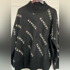 H&M x Kangol mock neck black sweater